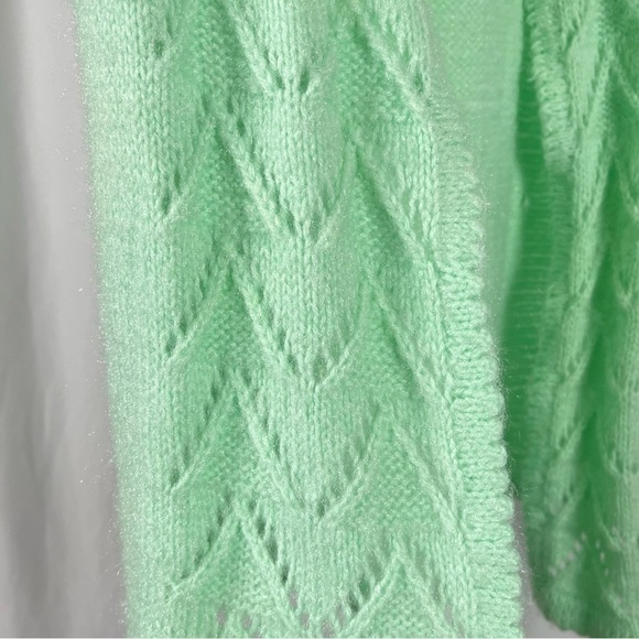 Our Baby Vintage 3T Knit Lime Green Long Cardigan Soft - Picture 3 of 5